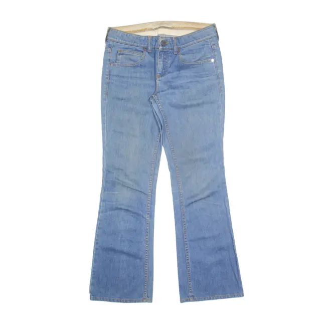 STELLA MCCARTNEY Jeans Denim Blu Regolari Bootcut Pietra Lavaggio Donna W30 L29