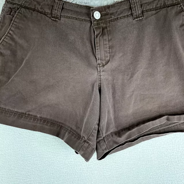 Old Navy Womens Shorts Brown Tag Size 12 (34) Utility Low Rise Canvas 2