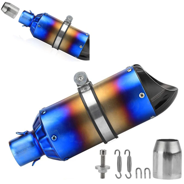 Motorcycle Exhaust Muffler Pipe Slip On Kawasaki Ninja ZX10R ZX6R ZX6RR 38-51mm