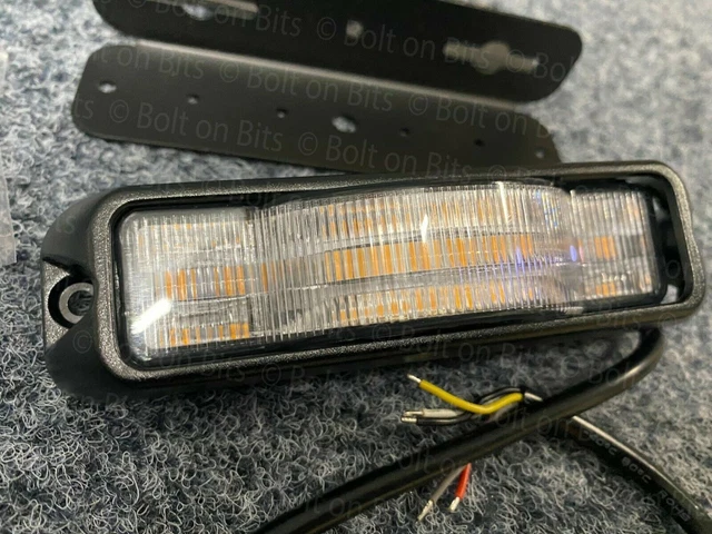 R65 Luce di avvertimento ambra LED con luce targa 36 modelli flash recupero