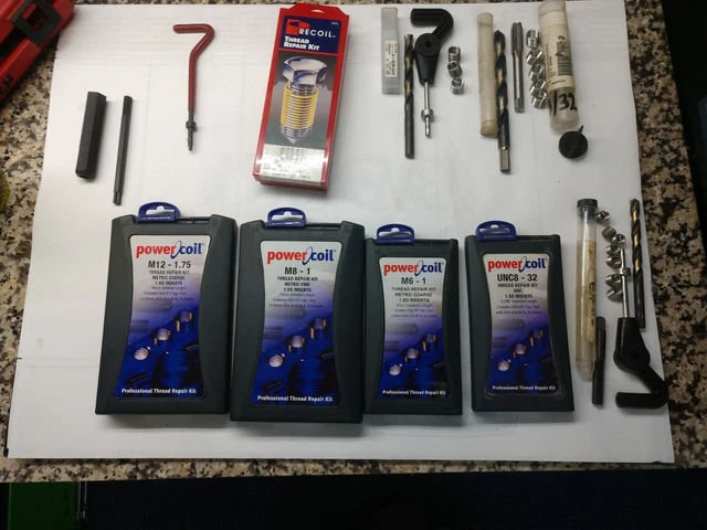 PowerCoil Thread Repair Kits plus extras nice lot