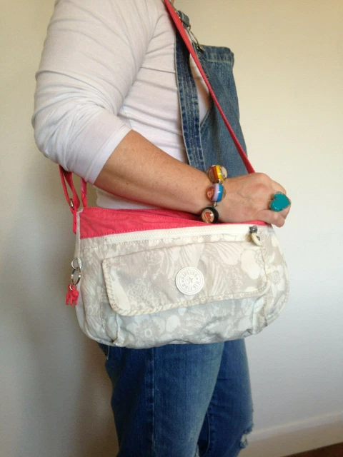 KIPLING SYRO TROPIC White Messenger Across The Body Shoulder Bag
