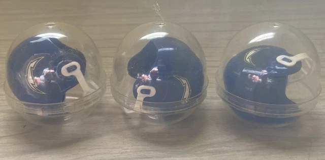 Vintage Miniature NFL Gumball Helmets San Diego Chargers 3 Total NOS