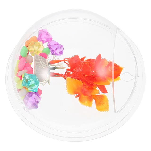 Hanging Hydroponic Pot Fish Tank Acrylic Wall Mounted Betta Bowl