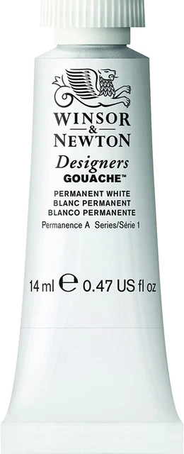 Tubo Winsor & Newton, Designers Gouache, 14 ml - blanco permanente