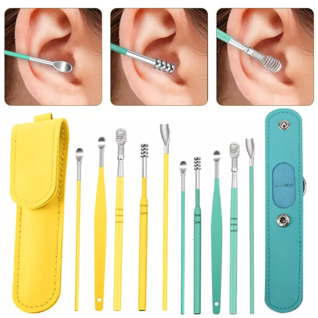 6PCS Oreille Nettoyant Cire Enlèvement Outil Earpick Bâtons Cérumen Curette .