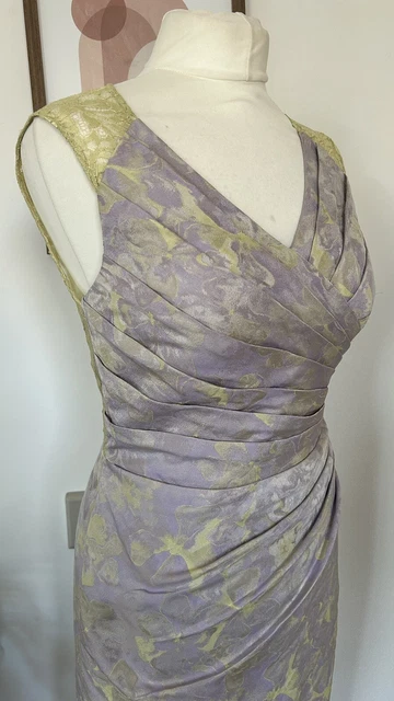 Abito usato John Charles taglia 10 lilla lavanda pizzo limone splendido