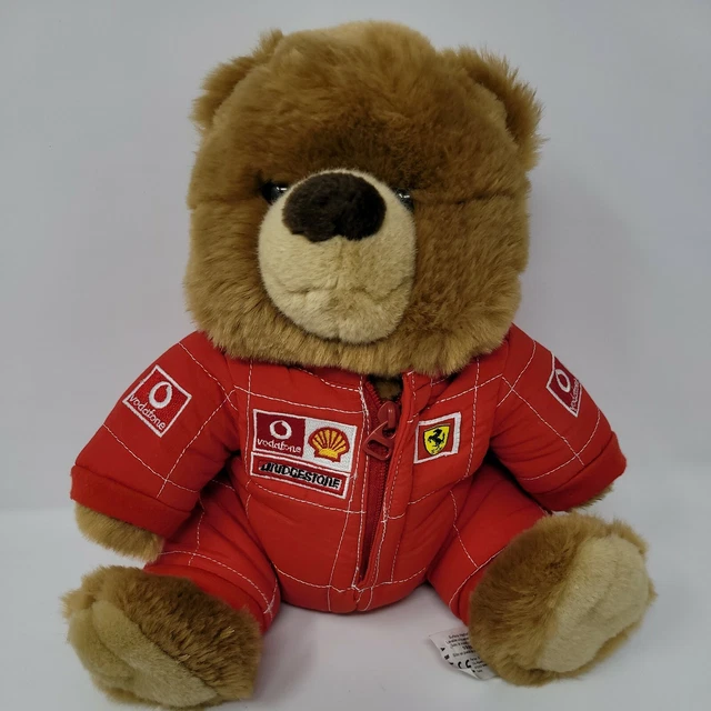 FERRARI BEAR RACING Suit Stuffed Animal Plush Teddy 9.5" Vodafone