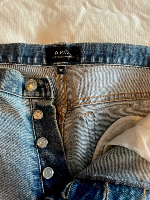 APC men’s button fly jeans. 32w/32l