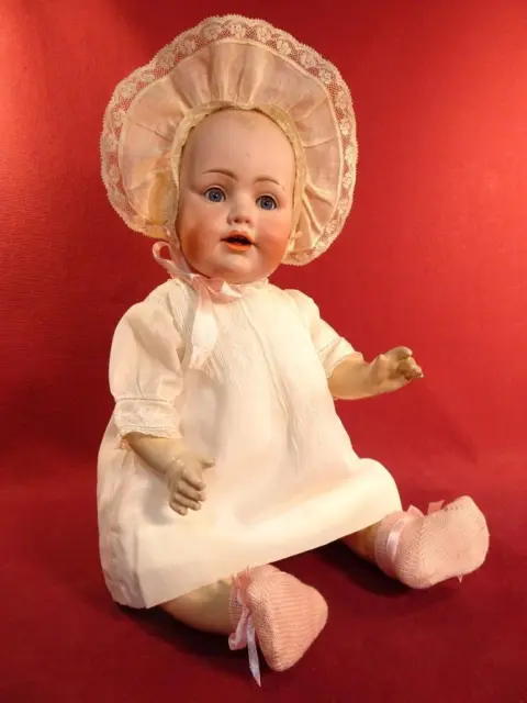 Antique German Kestner 17" Baby Jean Doll Bisque Head Composition Body