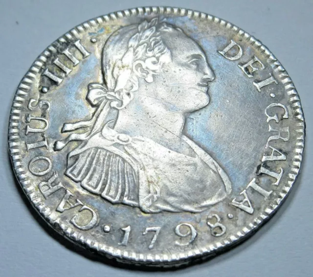 1798 NG M Shipwreck Guatemala Silver 2 Reales 1700s Spanish Colonial Pirate Coin