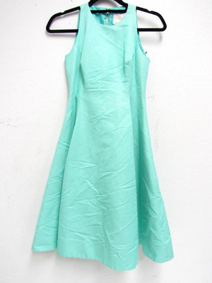 Kate Spade Women's Look For The Silver Lining Mint Green Fit & Flare Dress Sz 0