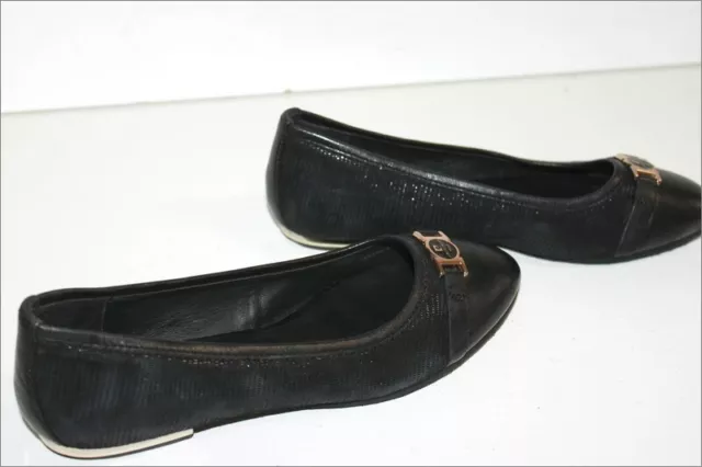 PIERRE CARDIN Ballerines Tout Cuir Velours Noir T 36  ETAT NEUF