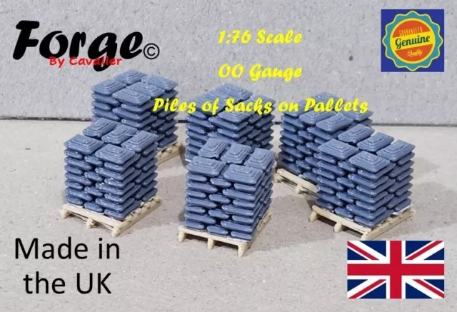 009 00-9 Narrow Gauge Pallets of Sacks 1:76 Scale Models Train Railway (6 Pack)