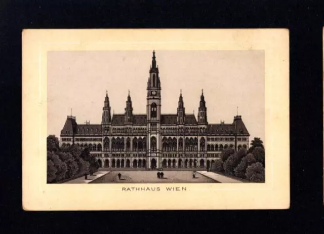 Georg Schicht, Aussig, Sammelbild 1890 "Rathaus Wien"   (JK-30)