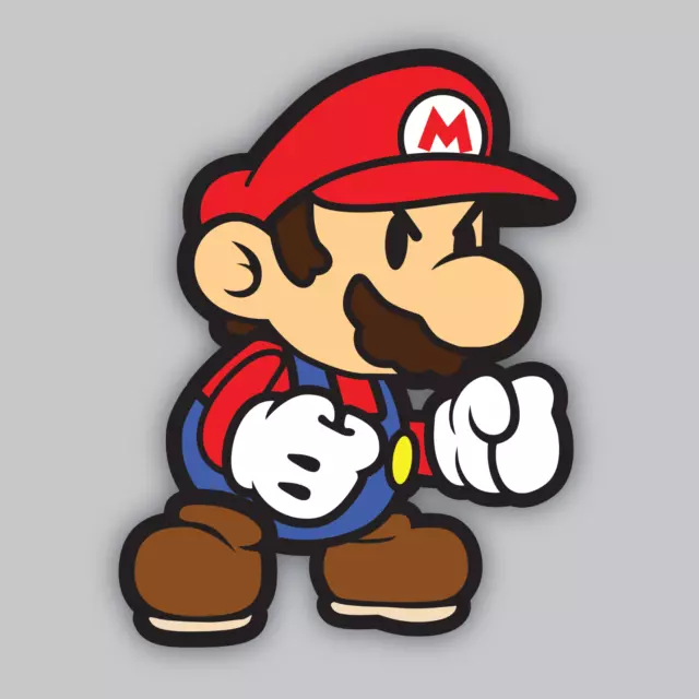Mario Vinyl Sticker/Decal - Cartoon - Super Mario Bros - Nintendo - Luigi - Toad