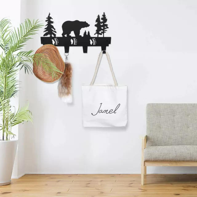 Coat Hooks Wall Mounted Entryway Dog Leash and Key Holder Clothes Hat Rack
