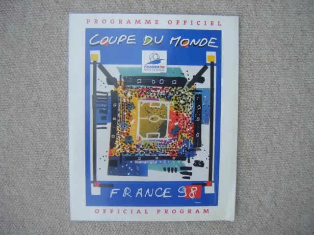 1998 World Cup Finals in France Official Tournament Program