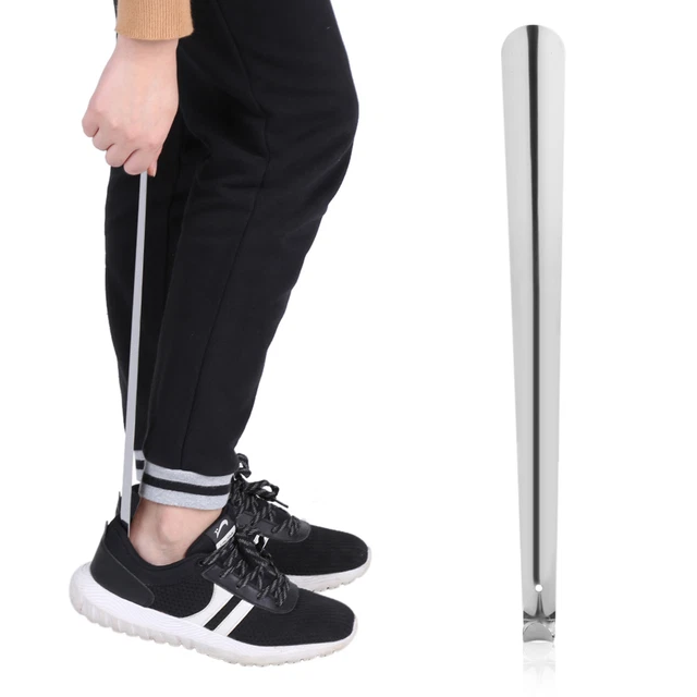 Professional Stainless Steel Shiny Silver Metal Shoe Horn Shoehorn EZ