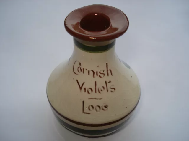 C1920S Vintage Torquay Ware Cornish Violets Looe Perfume Botttle