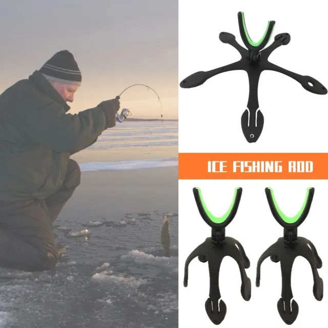 PORTABLE ICE FISHING rod holder Adjustable fishing rod stand Ice