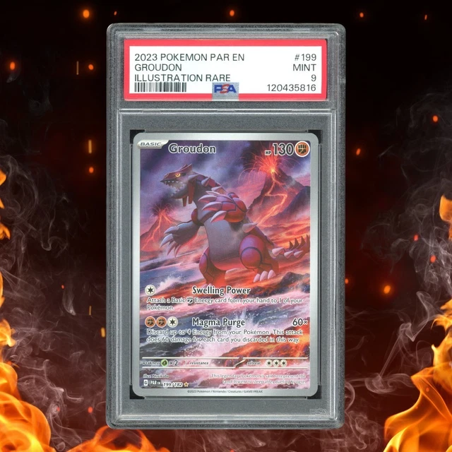 POKEMON PARADOX RIFT GROUDON 199/182 Illustration Rare PSA 9 $129.95 ...