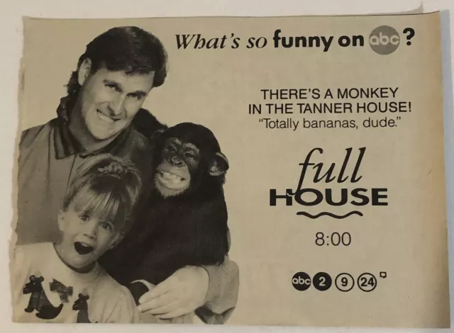 Full House Tv Series Print Ad Vintage Dave Coulier Olsen Twins TPA1