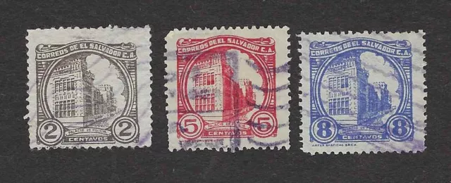 1934/35 EL SALVADOR Stamps - Set of 3 SC#535, 536, 537 1818K
