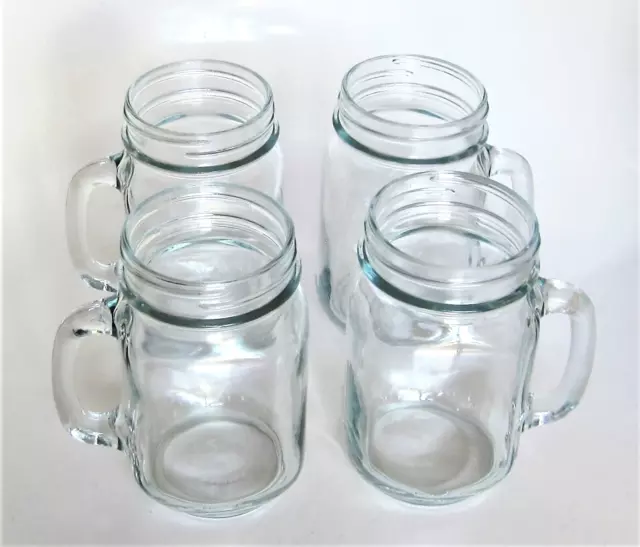 4x Mason Jars with Handle 16oz Mason Jar Type Drinking Glasses Mexico LOCAL PICK