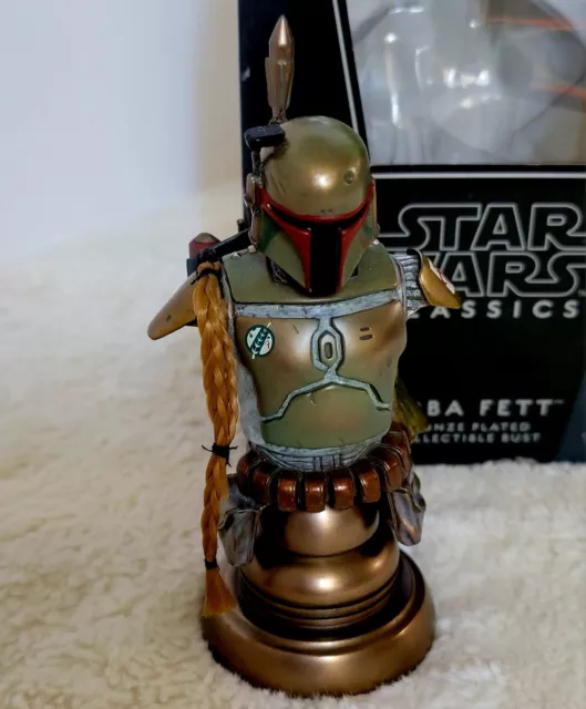 Star Wars Boba Fett 5.5" Collectible Bust Bronze Plated 243/1000 PGM Japan Con