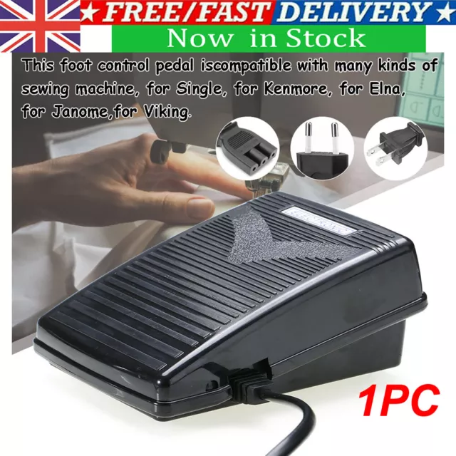 Electronic Home Sewing Foot Control Pedal For SINGER Kenmore Machine Tool UK