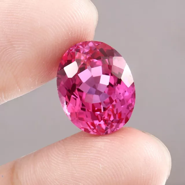 AAA Natürlich Makellos Ceylon Rosa Saphir Lose Oval Edelstein Schnitt 12.95 CT 2