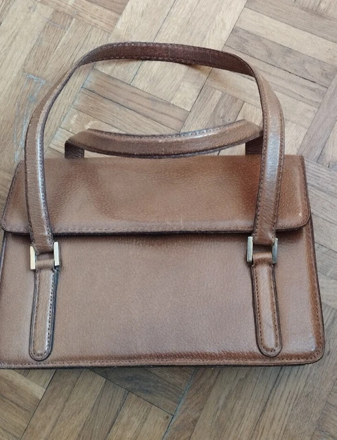 Très joli sac à main couleur bordeaux en cuir | Kaufen auf