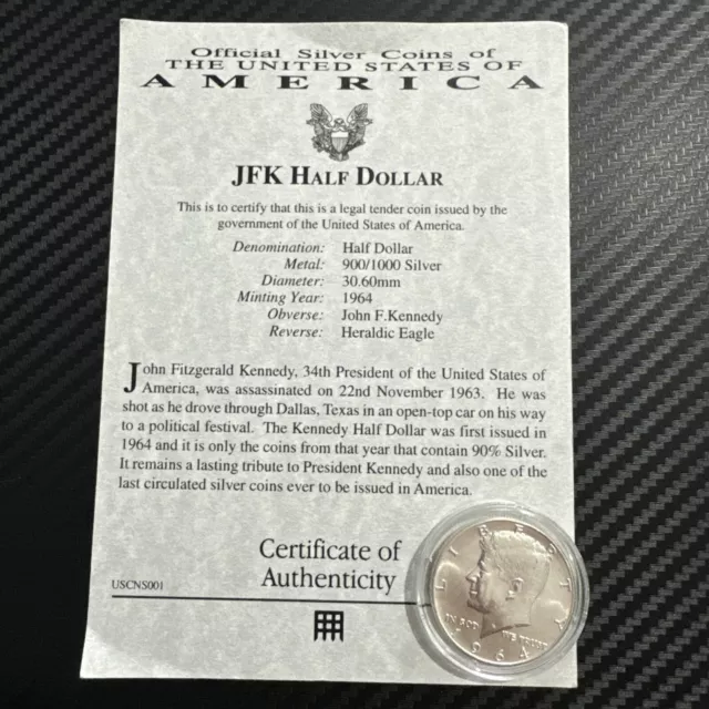 Us JFK Half Dollar Silver 900