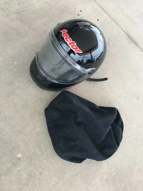 Vector motorcycle helmet, size small full face shield