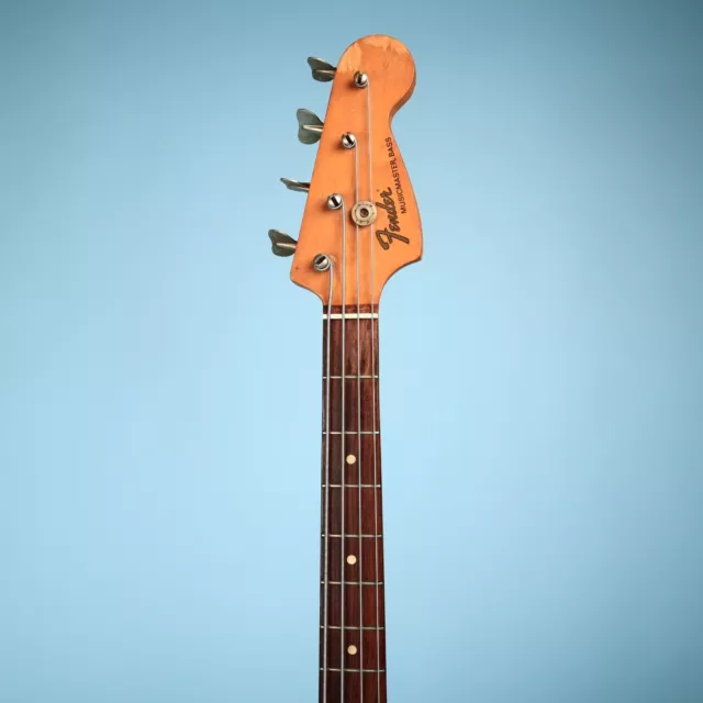 Vintage 1974 Fender Musicmaster Natural Bass Guitar 3