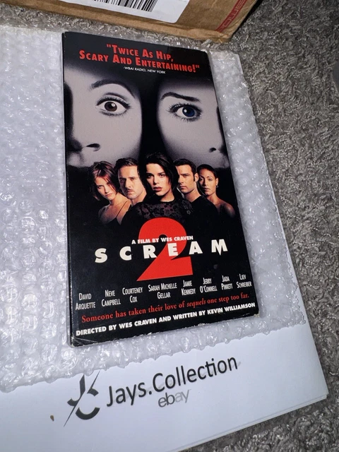 SCREAM 2 VHS Horror Slasher Wes Craven David Arquette Neve Campbell ...