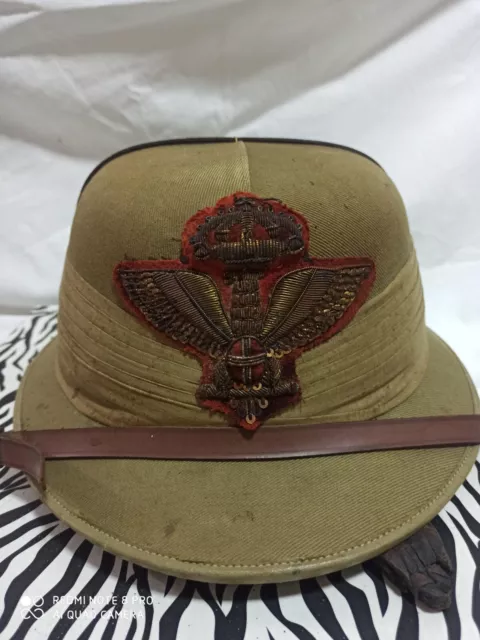 Ww2 Guerra d'Africa Casco Coloniale Comandante Generale Corpo D Armata MVSN