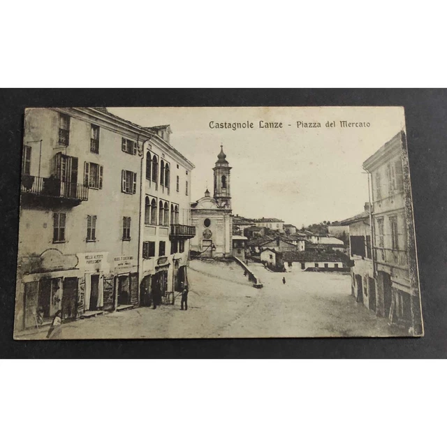 Cartolina Castagnole Lanze - Piazza del Mercato