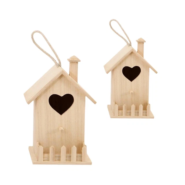 Nichoir à Oiseaux XXL Avec Toit En Bardeaux Bitumés Rouges - Maison Hexagonale Pour Jardin, Terrasse Et Balcon