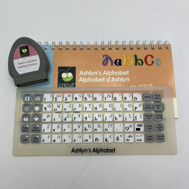CRICUT FONT CARTRIDGE Ashlyn's Alphabet Cartridge Keypad Overlay