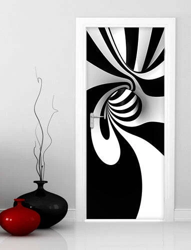 Decorazione adesiva Porta Hypnotic sticker lavabile pvc varie misure