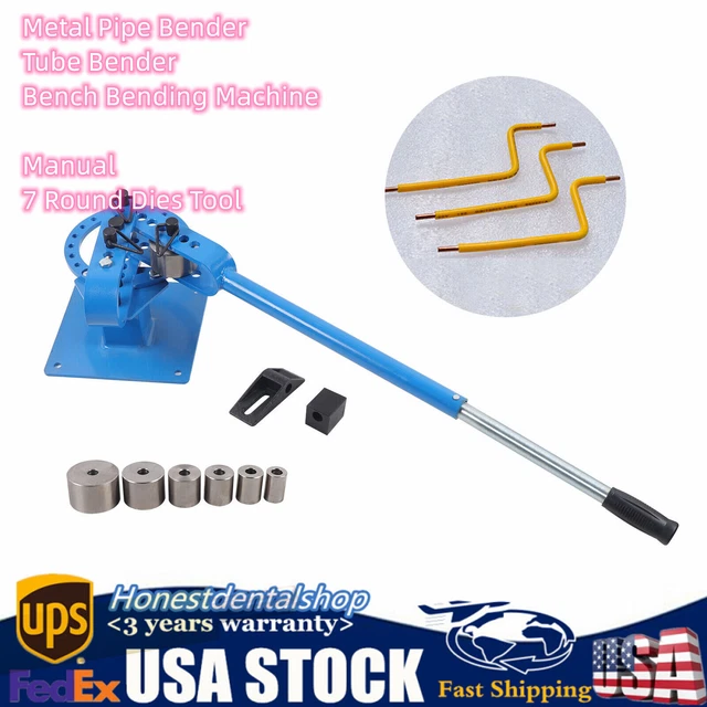 Manual Metal Pipe Bender Steel Pipe Tube Bender 1"-3" 7 Dies Metal Fabrication