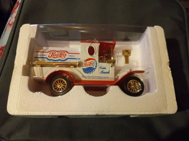 Pepsi Cola Die Cast Ford Truck Bank With Key