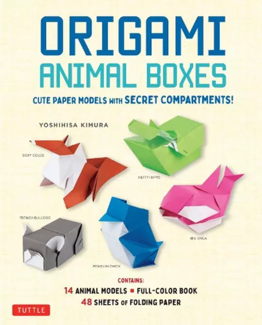 Origami Tierboxen Kit: Niedliche Papiermodelle mit geheimen Fächern! (14 Tier