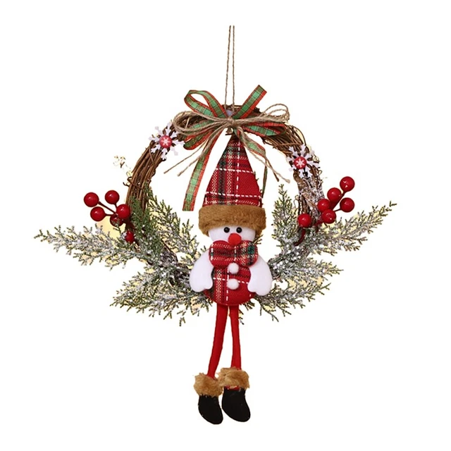 Corona artificiale per Natale per porta d'ingresso parete finestra fattoria H2812