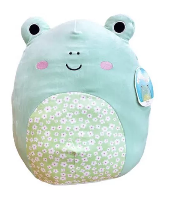 SQUISHMALLOWS FRITZ THE Frog 16 Floral Design Plush Brand New