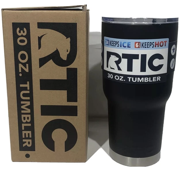 RTIC 30 oz Stainless Steel Tumbler Cup w/ Splash Proof Lid Black
