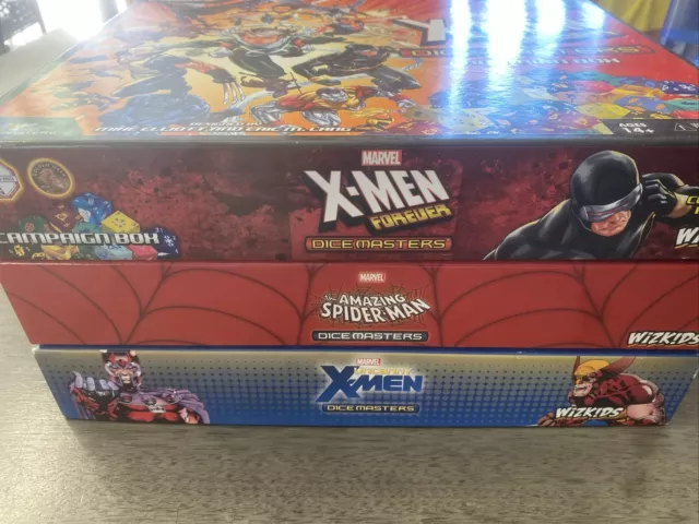 Marvel Dice Masters Empty Collector’s Storage Box LOT #2 * Spider-Man & X-Men