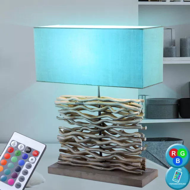LED Scrittura Tavolo Legno Lampada Dimmerabile RGB Remoto Ospiti Camera Lettura